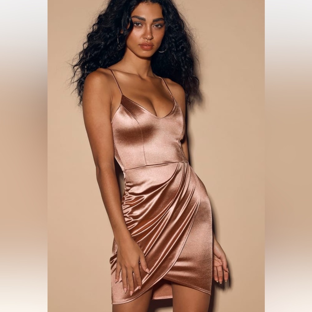 Lulu’s Elegant Satin Slip Dress